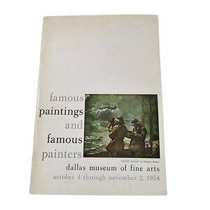 Vintage 1958 Dallas Museum Of Fine Arts Booklet Famous Paintings & Painters